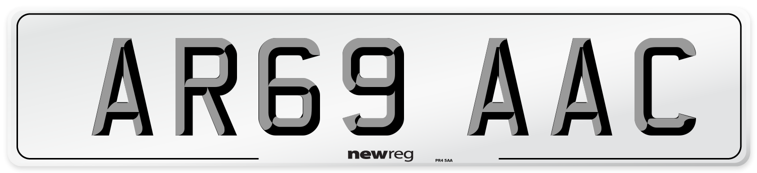 AR69 AAC Number Plate from New Reg